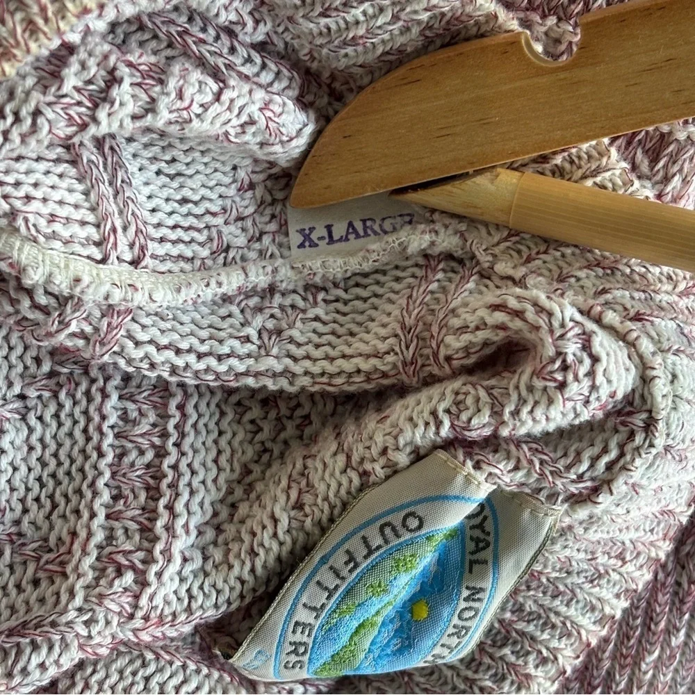 Vintage 1980's Retro Royal North Mills Textured Pink Oversized Sweater X-Large - Picture 9 of 9